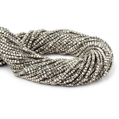 2.5mm Pyrite Micro Faceted Cube Beads 12.5 inch 120 pieces