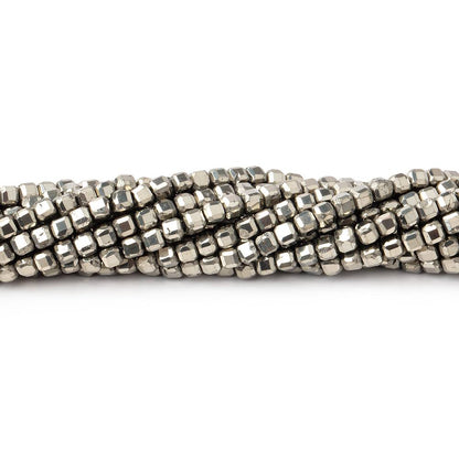2.5mm Pyrite Micro Faceted Cube Beads 12.5 inch 120 pieces