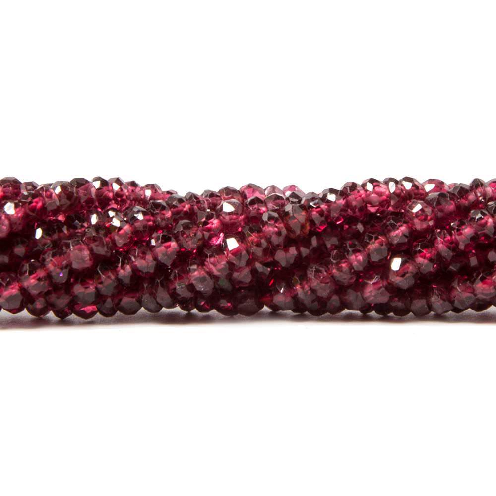 2.5mm Red Spinel Faceted Rondelle Beads 16 inches 255 pieces AA