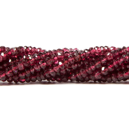 2.5mm Red Spinel Faceted Rondelle Beads 16 inches 255 pieces AA
