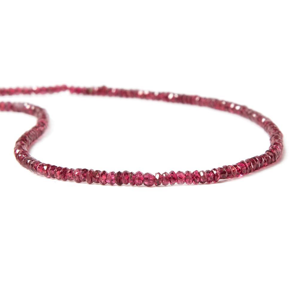 2.5mm Red Spinel Faceted Rondelle Beads 16 inches 255 pieces AA