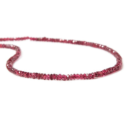 2.5mm Red Spinel Faceted Rondelle Beads 16 inches 255 pieces AA