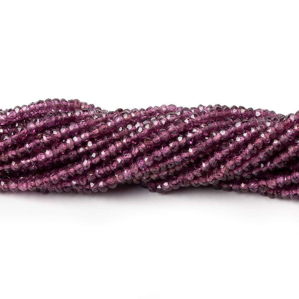 2.5-3mm Rhodolite Garnet faceted rondelle beads 13.5 inch 234 beads