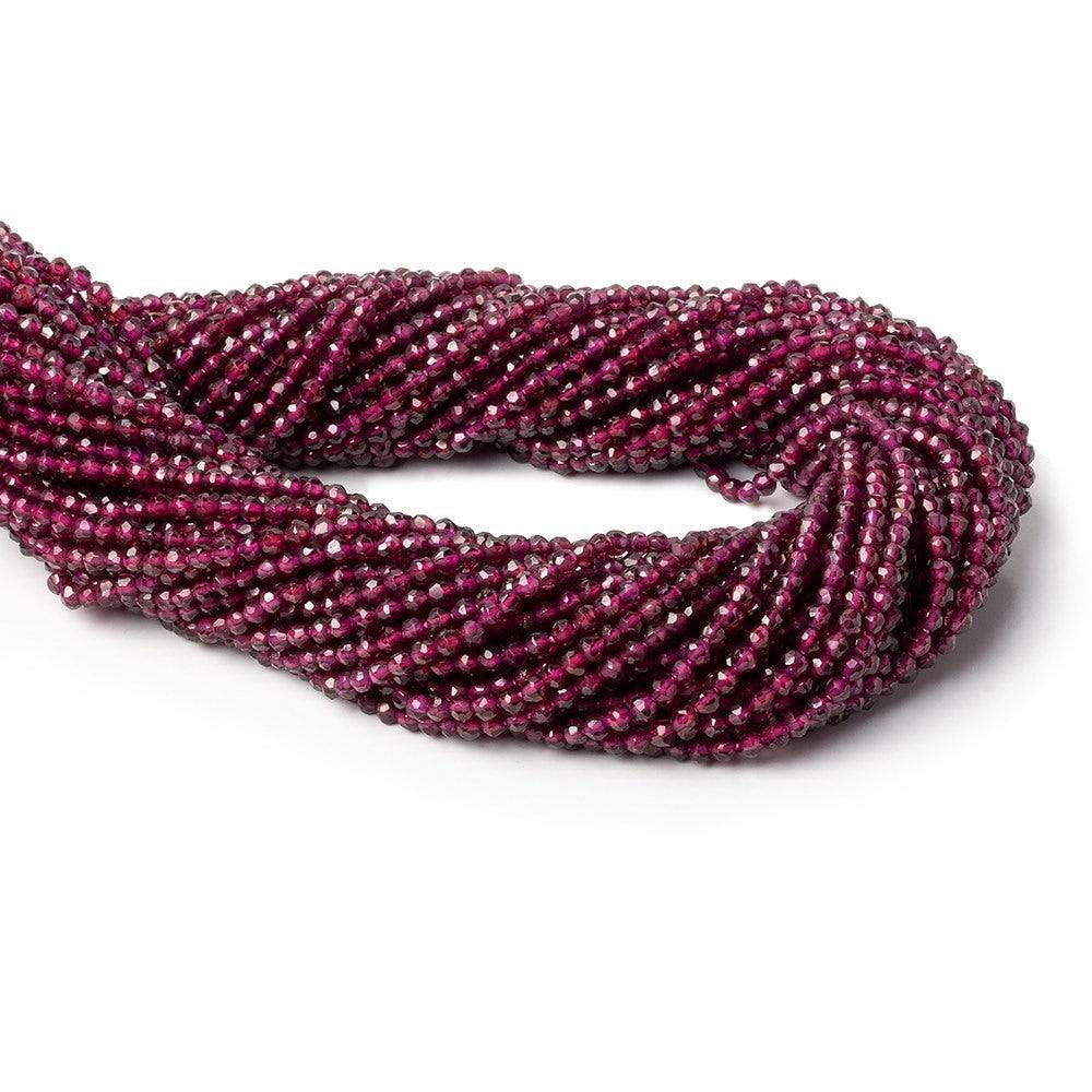 2.5mm Rhodolite Garnet Faceted Round Beads 14 inch 146 pieces