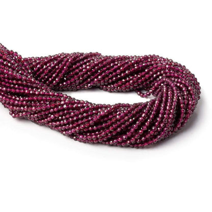 2.5mm Rhodolite Garnet Faceted Round Beads 14 inch 146 pieces