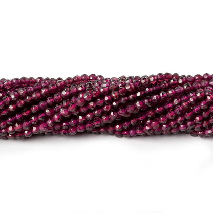 2.5mm Rhodolite Garnet Faceted Round Beads 14 inch 146 pieces