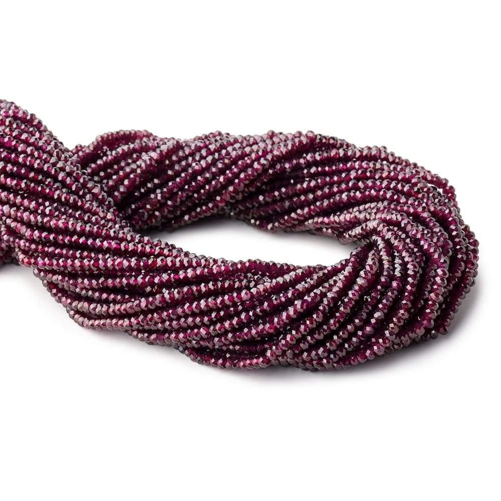 2.7mm Rhodolite Garnet Micro Faceted Rondelle Beads 13 inch 180 pieces AAA