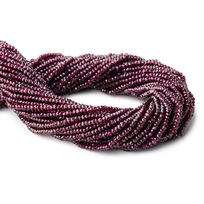 2.7mm Rhodolite Garnet Micro Faceted Rondelle Beads 13 inch 180 pieces AAA