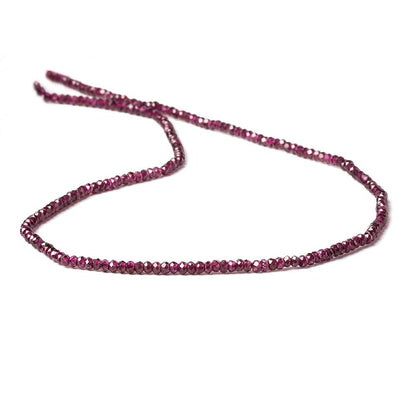 2.4mm Rhodolite Garnet Micro Faceted Rondelle Beads 13 inch 205 pieces AAA