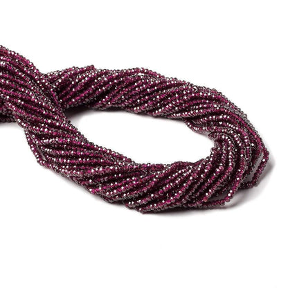 2.4mm Rhodolite Garnet Micro Faceted Rondelle Beads 13 inch 205 pieces AAA