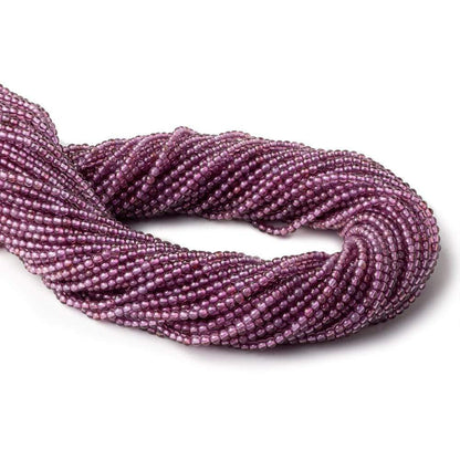 2.5mm Rhodolite Garnet plain round beads 15 inch 165 beads