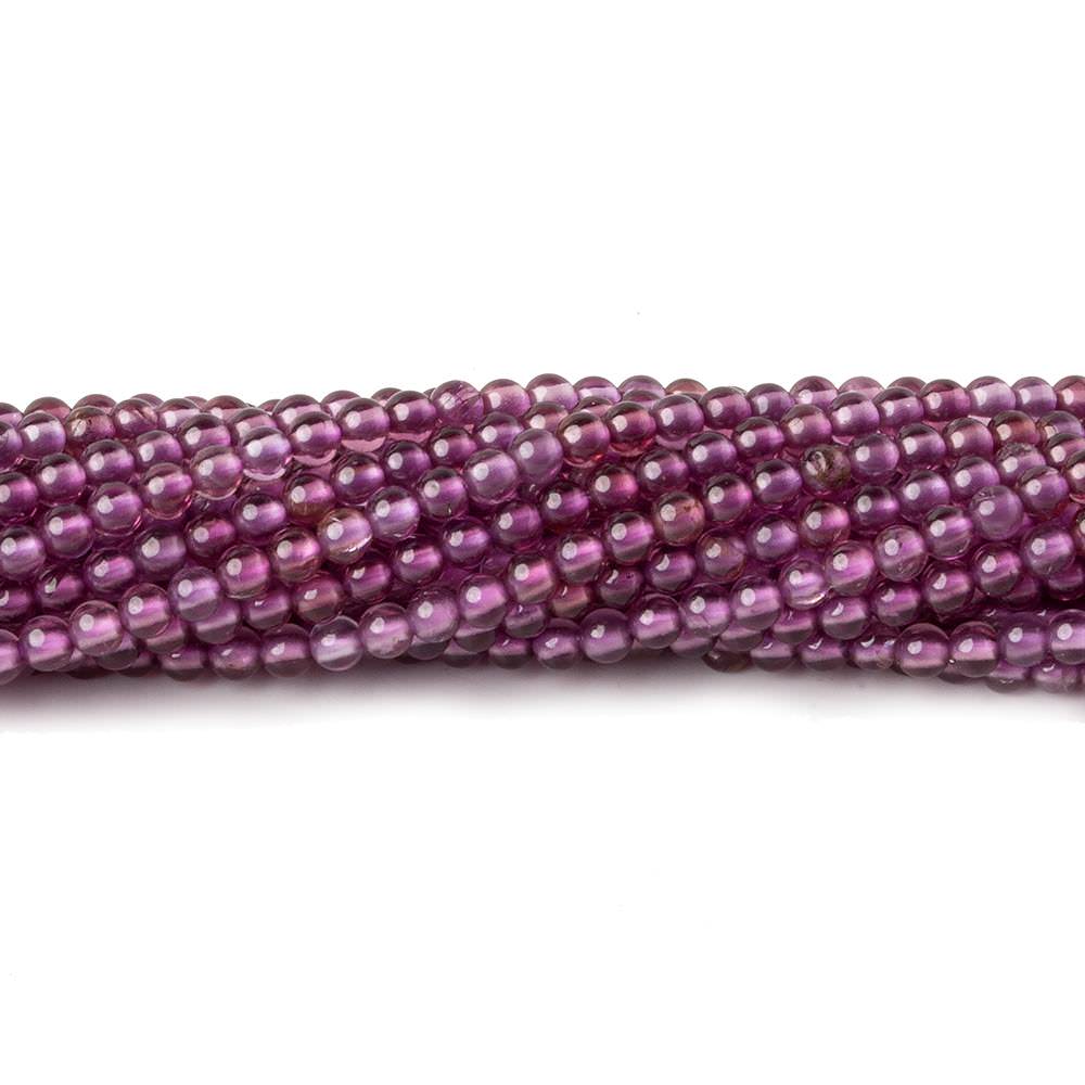 2.5mm Rhodolite Garnet plain round beads 15 inch 165 beads