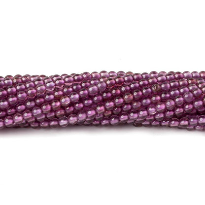 2.5mm Rhodolite Garnet plain round beads 15 inch 165 beads