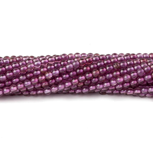 2.5mm Rhodolite Garnet plain round beads 15 inch 165 beads