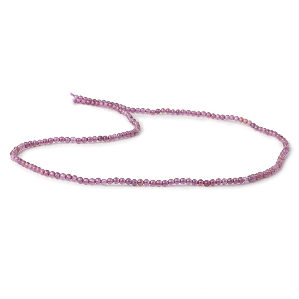 2.5mm Rhodolite Garnet plain round beads 15 inch 165 beads