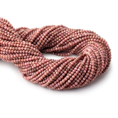 2.5mm Rhodonite Micro Faceted Round Beads 12.5 inch 133 pieces AAA