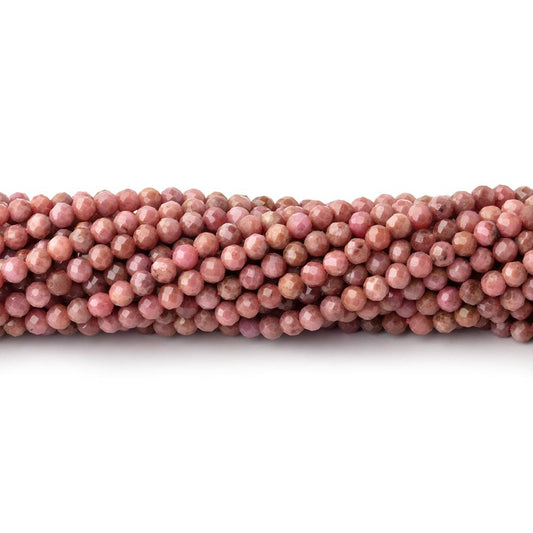 2.5mm Rhodonite Micro Faceted Round Beads 12.5 inch 133 pieces AAA