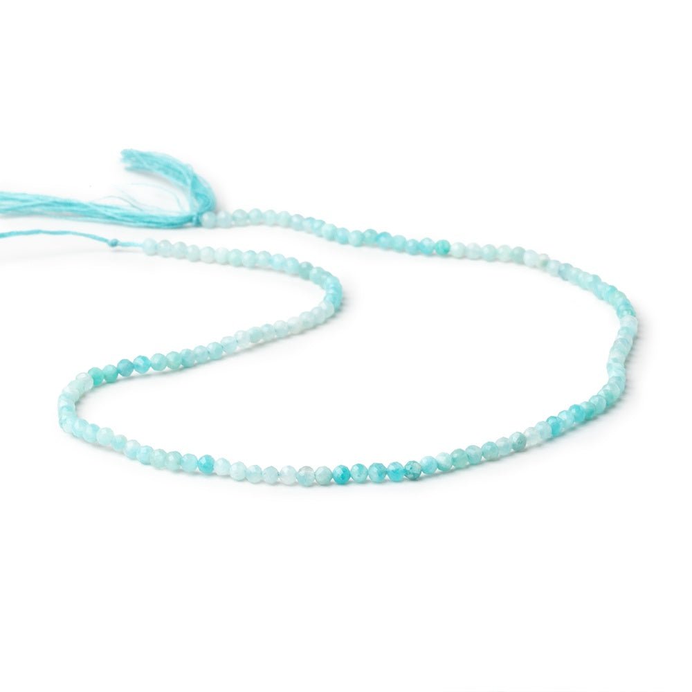 2.5mm Shaded Amazonite Micro Faceted Round Beads 12.5 inch 130 pieces