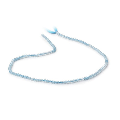 2.5mm Shaded Aquamarine Micro Faceted Round Beads 12.25 inch 136 pieces