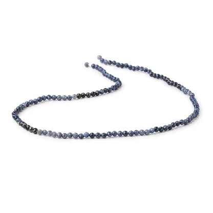 2.5mm Shaded Blue Sapphire Micro Faceted Round Beads 12.25 inch 164 pieces