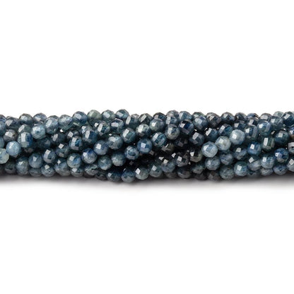 2.5mm Shaded Blue Sapphire Micro Faceted Round Beads 12.5 inch 130 pieces