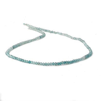 2.5mm Shaded Blue Zircon micro faceted round beads 12.5 inch 150 pieces AAA