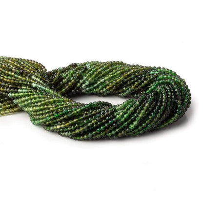 2.5mm Shaded Chrome Tourmaline micro faceted round beads 12.5 inch 133 pieces