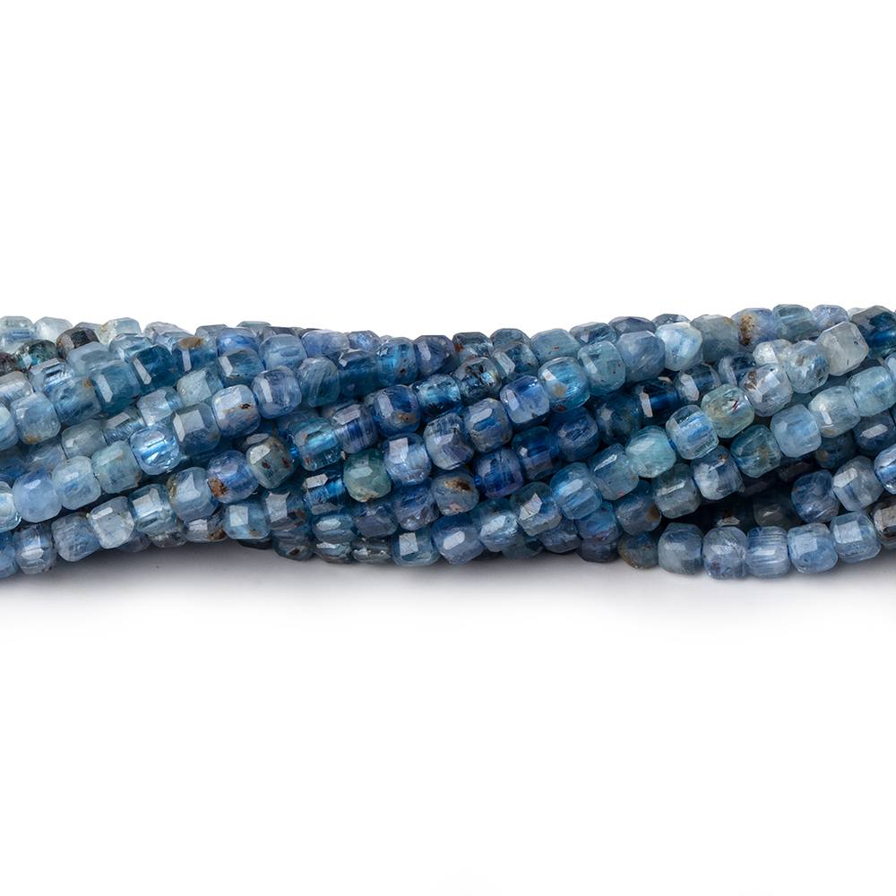 2.5mm Shaded Kyanite Micro Faceted Cube Beads 12.5 inch 128 pieces