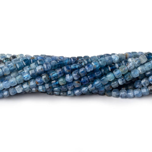 2.5mm Shaded Kyanite Micro Faceted Cube Beads 12.5 inch 128 pieces