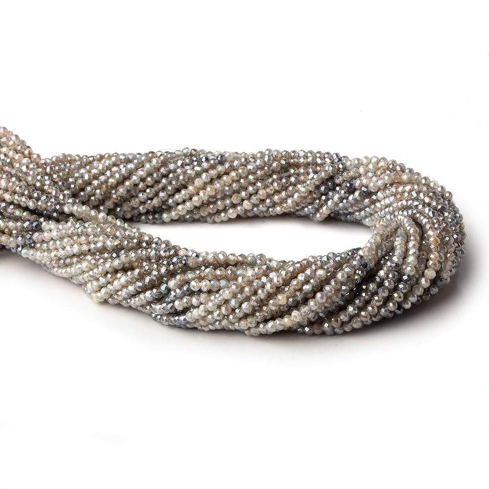 2mm Shaded Mystic Labradorite micro faceted rondelle beads 13 inch 165 pieces AA