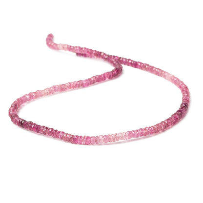 2.5mm Shaded Rubellite Tourmaline faceted rondelle beads 13 inch 210 pieces