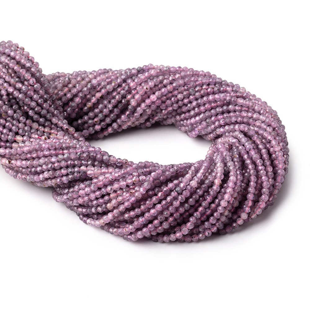 2.5mm Shaded Ruby Micro Faceted Round Beads 12.5 inch 138 pieces