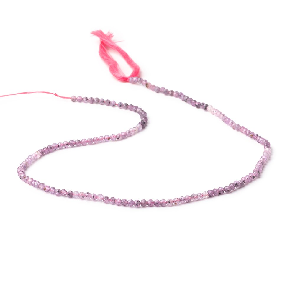 2.5mm Shaded Ruby Micro Faceted Round Beads 12.5 inch 138 pieces