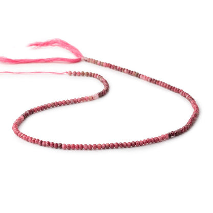 2.5mm Shaded Thulite Micro Faceted Rondelle Beads 12.5 inch 160 pieces