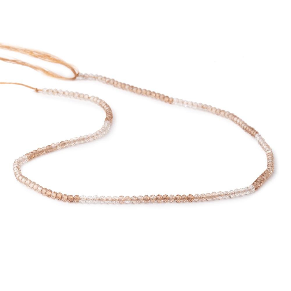 2.5mm Shaded Zircon Micro Faceted Rondelle Beads 12.5 inch 163 pieces AAA