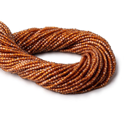 2.5mm Spessartite Garnet Micro Faceted Cube Beads 12.5 inch 134 pieces