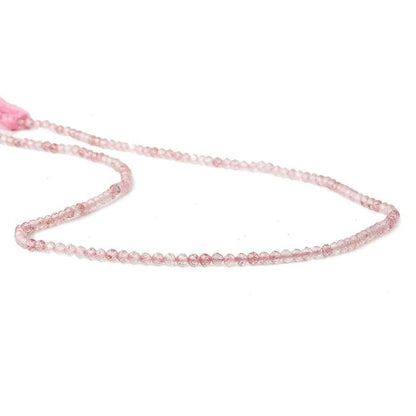2.5mm Strawberry Quartz micro-faceted rounds 13 inch 175 beads