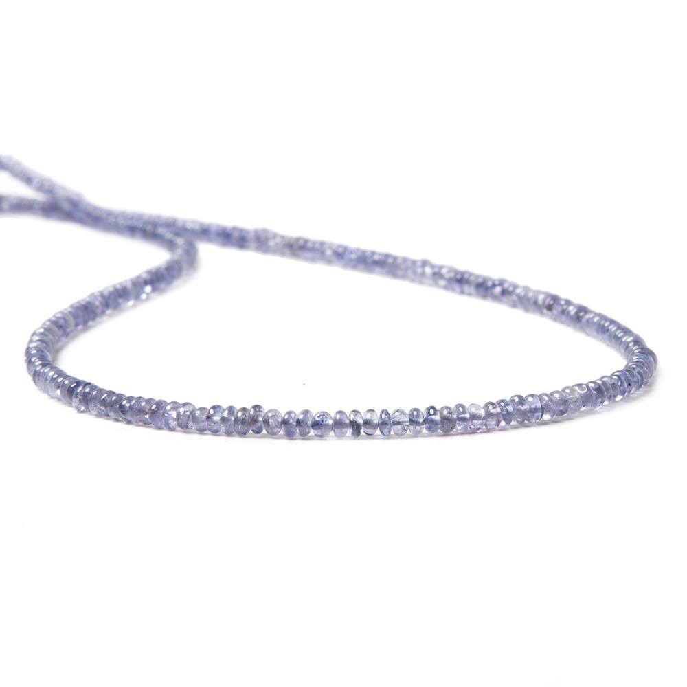 2.5mm Tanzanite Beads Plain Rondelle 13 inch 221 pieces