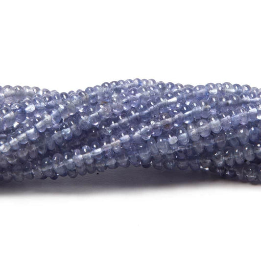 2.5mm Tanzanite Beads Plain Rondelle 13 inch 221 pieces