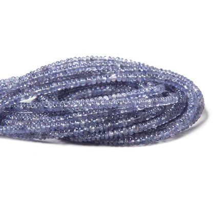 2.5mm Tanzanite Beads Plain Rondelle 13 inch 221 pieces