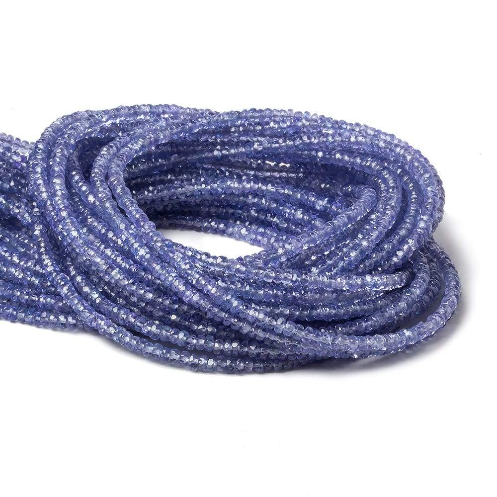 3mm Tanzanite faceted rondelle beads 16.5 inch 242 pieces AA Grade