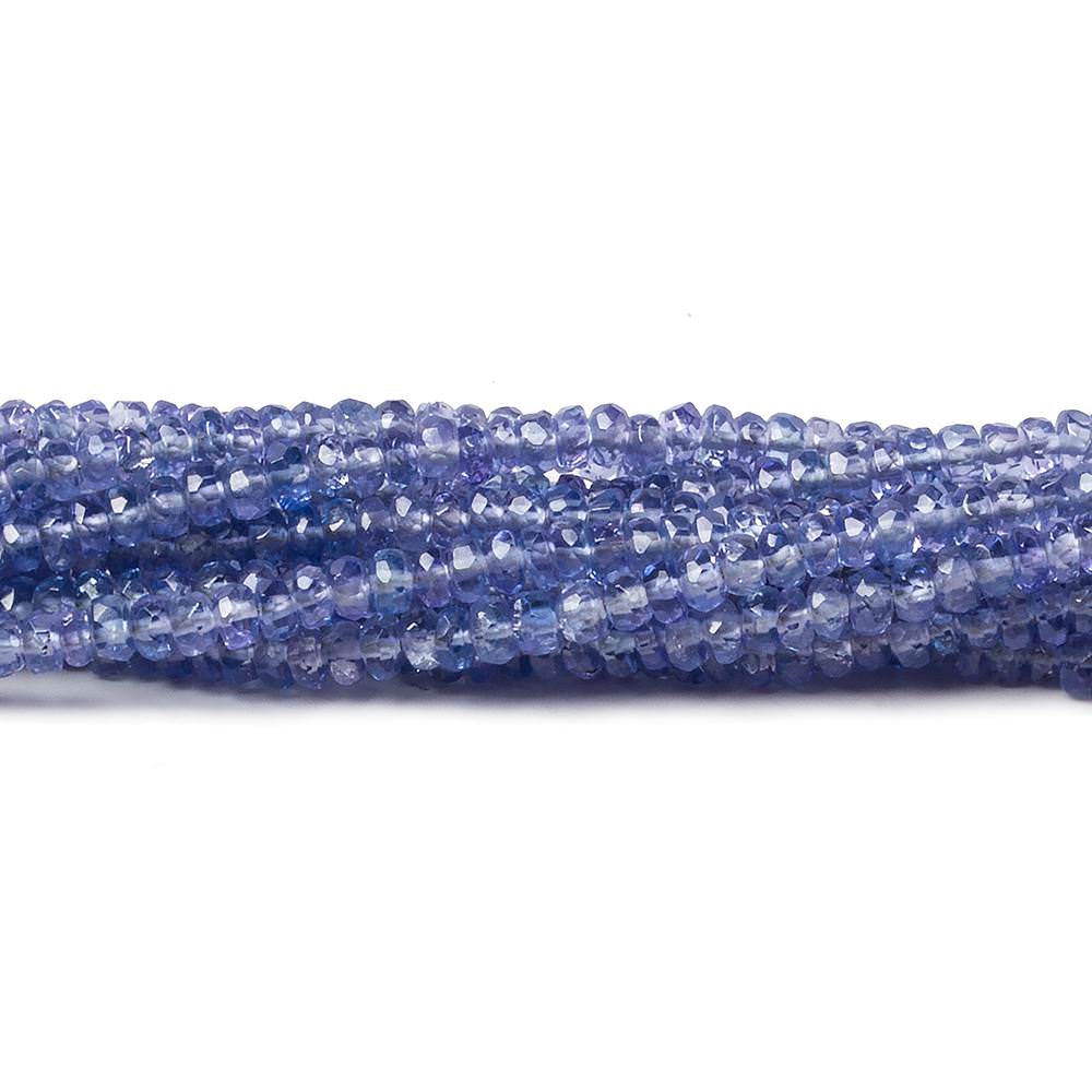 3mm Tanzanite faceted rondelle beads 16.5 inch 242 pieces AA Grade