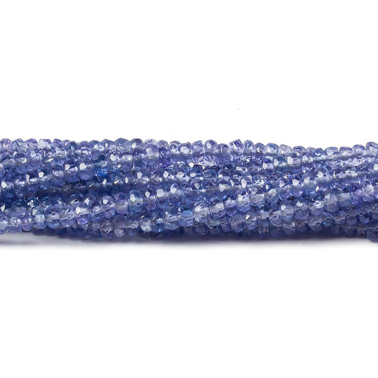3mm Tanzanite faceted rondelle beads 16.5 inch 242 pieces AA Grade
