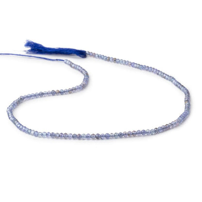 2.5mm Tanzanite Micro Faceted Rondelle Beads 12.5 inch 151 pieces AA