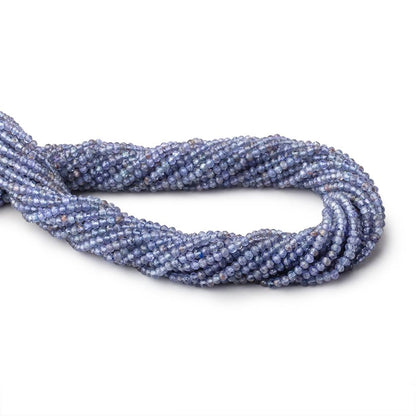 2.5mm Tanzanite Micro Faceted Rondelle Beads 12.5 inch 151 pieces AA