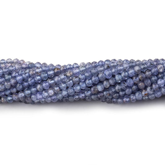 2.5mm Tanzanite Micro Faceted Rondelle Beads 12.5 inch 151 pieces AA