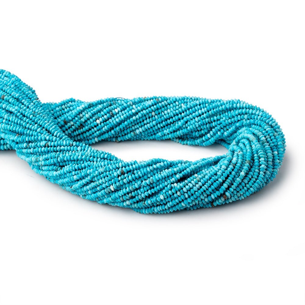 2.5mm Turquoise Howlite Plain Disc Rondelle Beads 14.5 inch 260 pieces