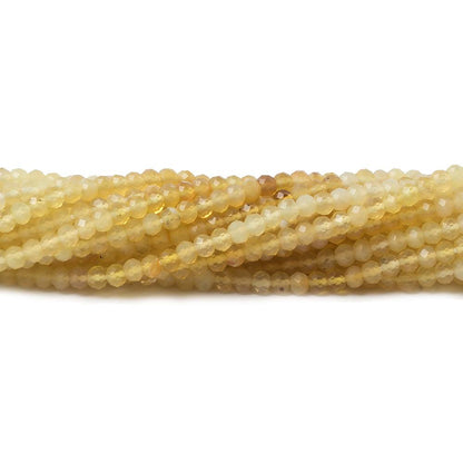 2.5mm Yellow Opal Micro Faceted Rondelle beads 13 inch 159 pieces
