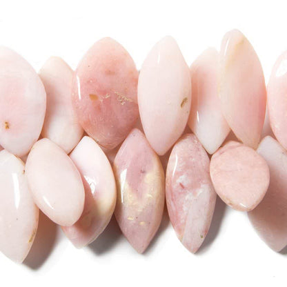 25x11-32x20mm Pink Peruvian Opal plain marquise Beads 9 inch 37 pieces
