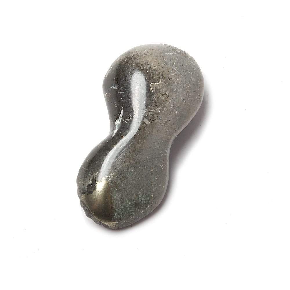 25x15mm Pyritized Ammonite  Fossil Focal Bead